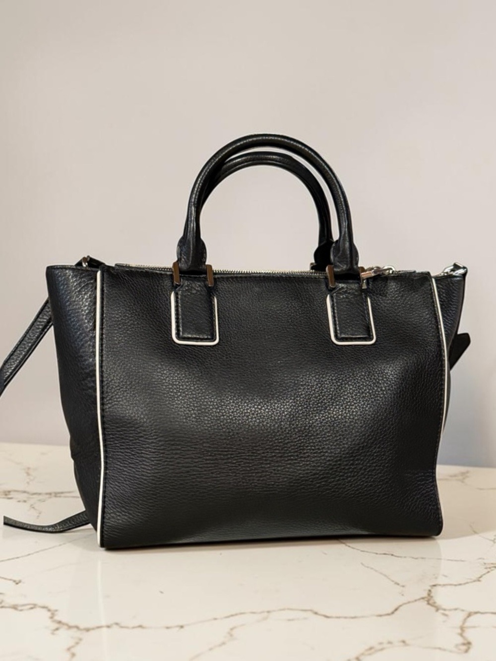 Michael Kors Black Pebble Grain Leather Tote - Picture 6 of 11